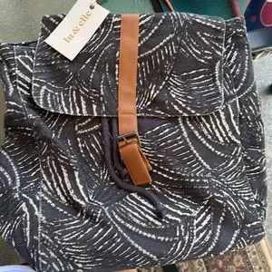 Lu & Elle. Jean, blue & white patterned, small backpack. NWT. Azure - Backpack - Moon Nude main image 3